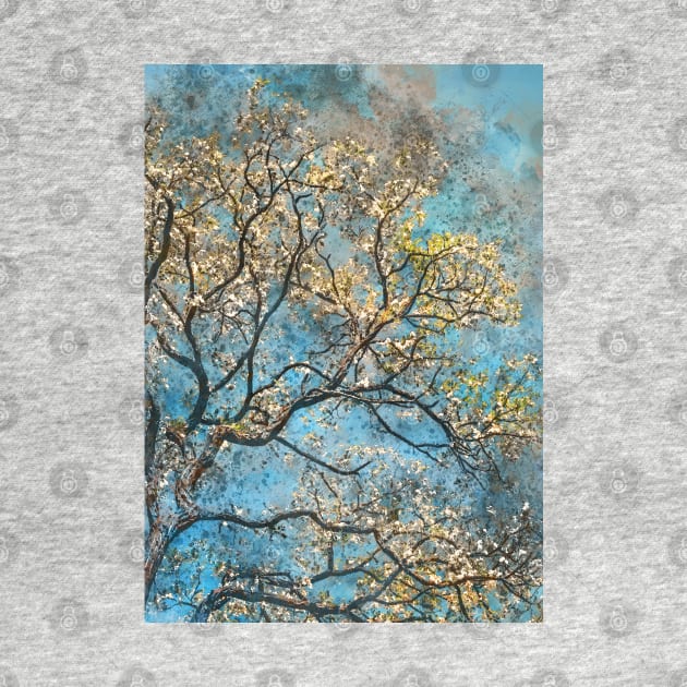 Watercolor tree on blue background #tree by JBJart